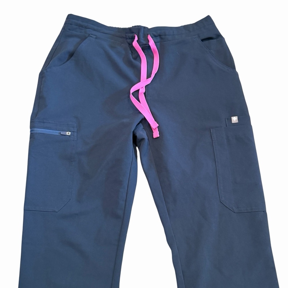 FIGS Kade Cargo Scrub Pants Size XS Night Sly Straight Leg Scrubs Technical 2314